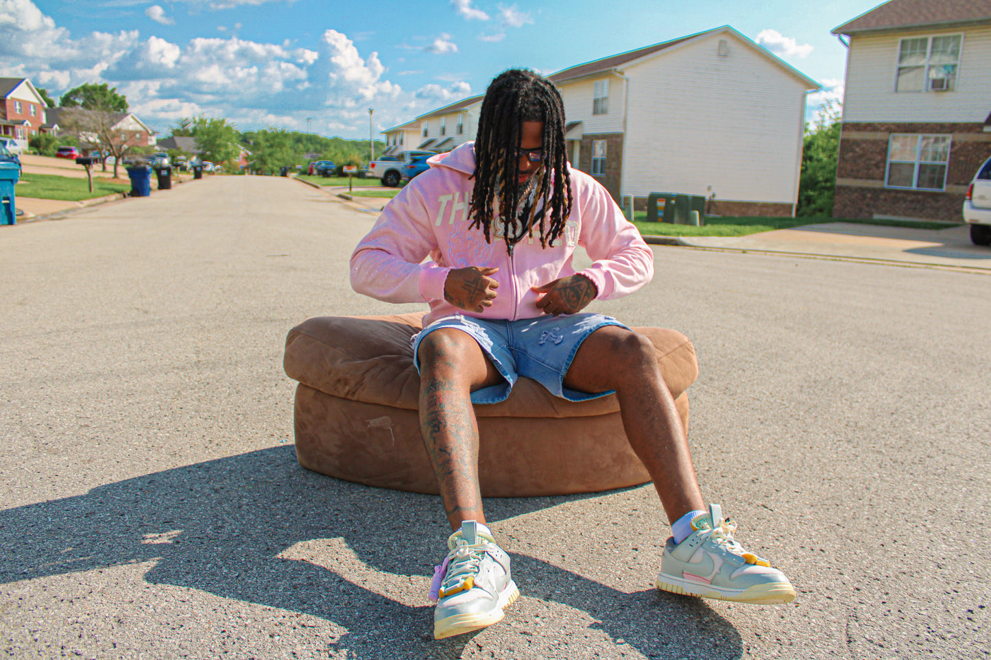 Pink “You’ve Been Marked” zip-up